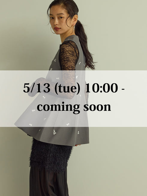 【 予約:9月上旬 】刺繍スポンジベスト /M253-95030